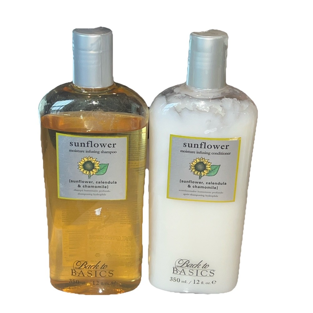 SET of Back To Basics Sunflower Moisture Balancing Shampoo / Conditioner 12fl ea